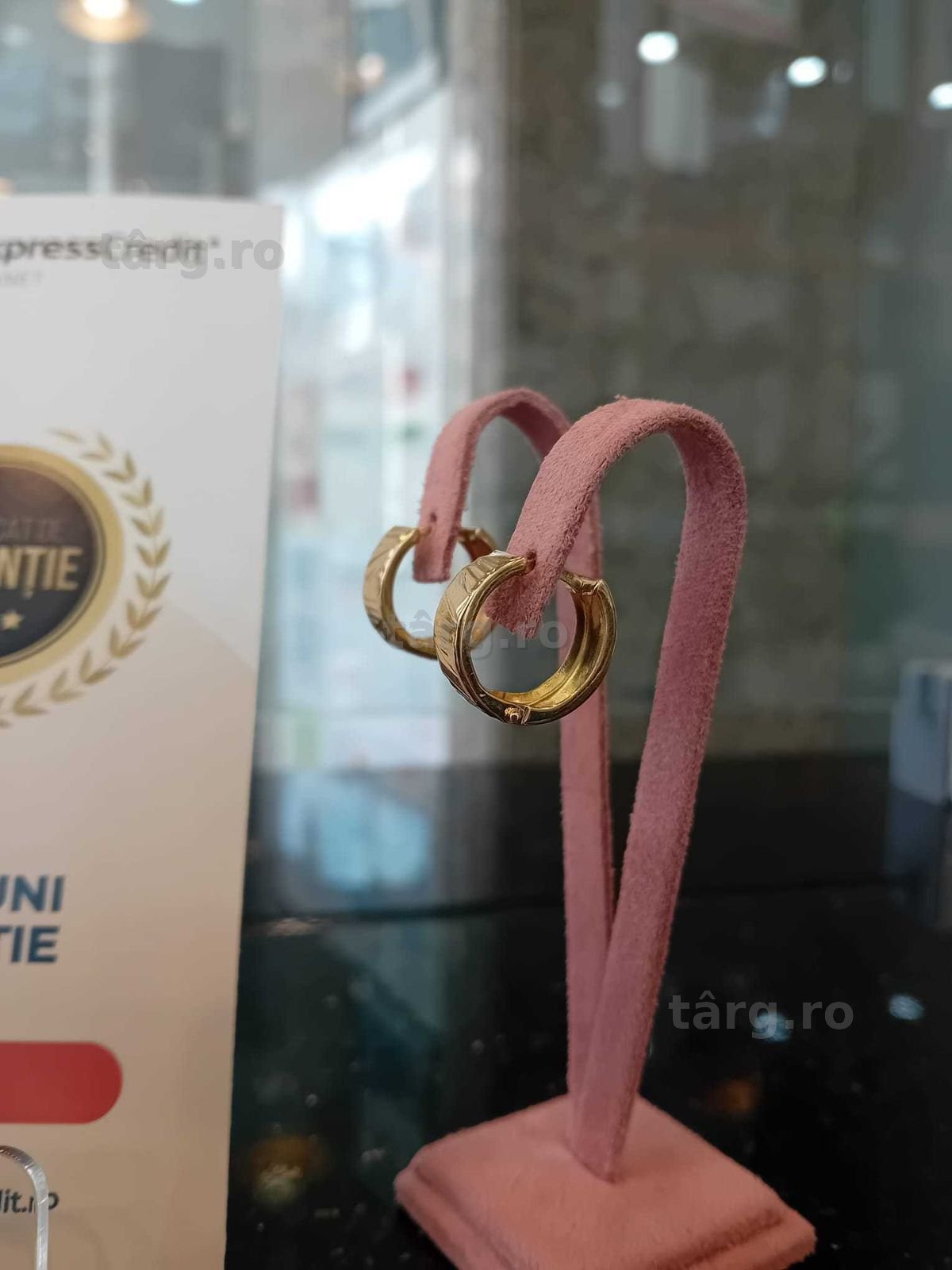 Cercii aur 14k 2.27g (Iulius Mall)(B-445.1) Garantie 2 ani! 2