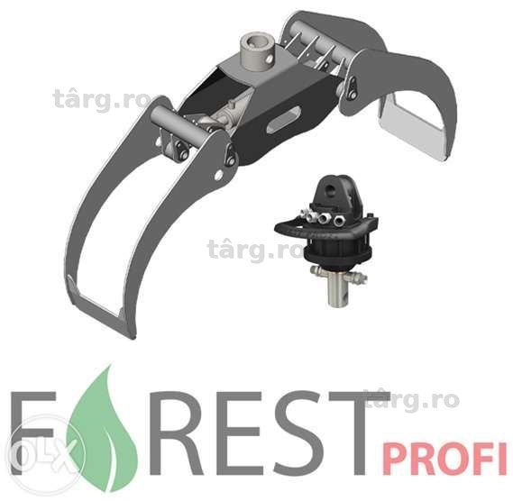 Graifer 118 cm + rotator 3 tone cu ax