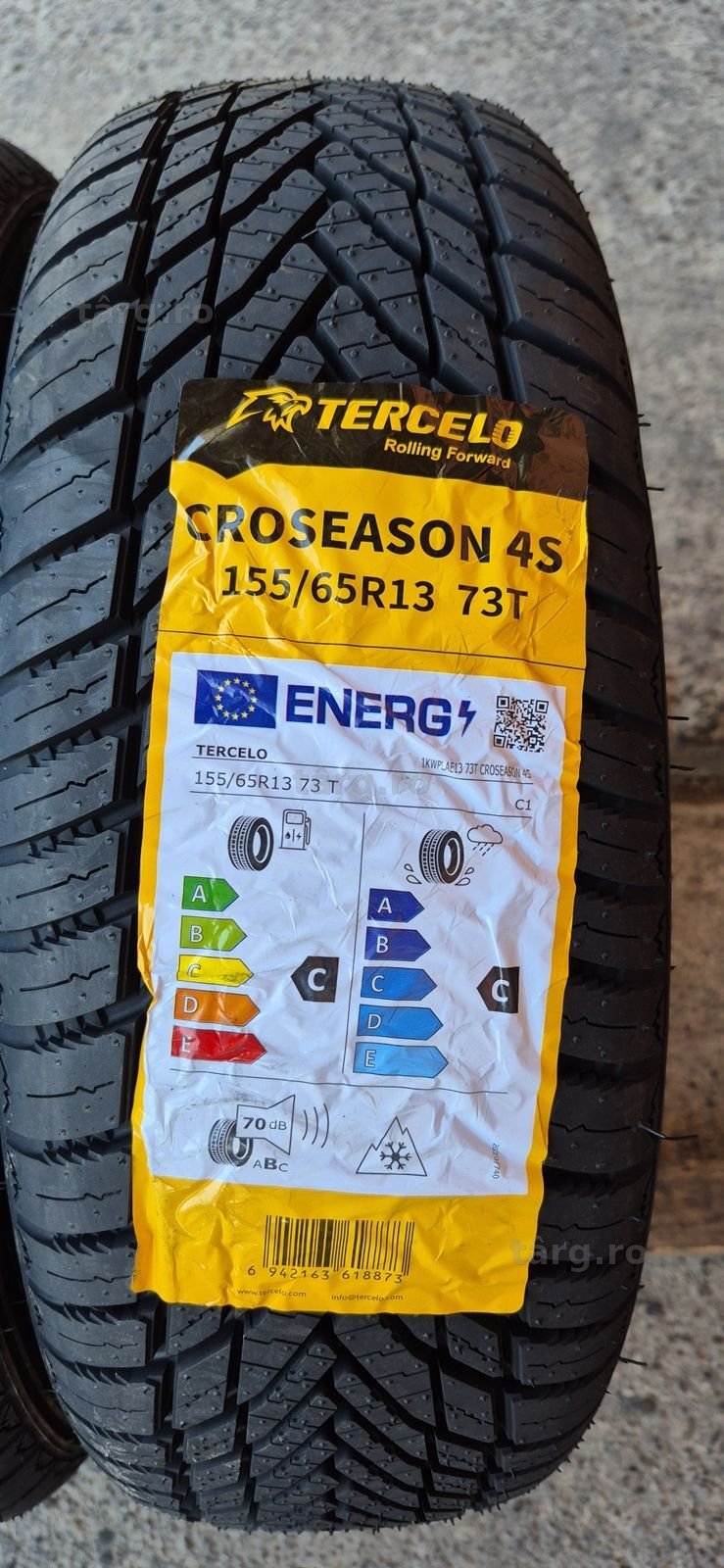 4 anvelope M+S noi Tercelo 155/65/13,dot 2025.Pretul este pe bucata. 3