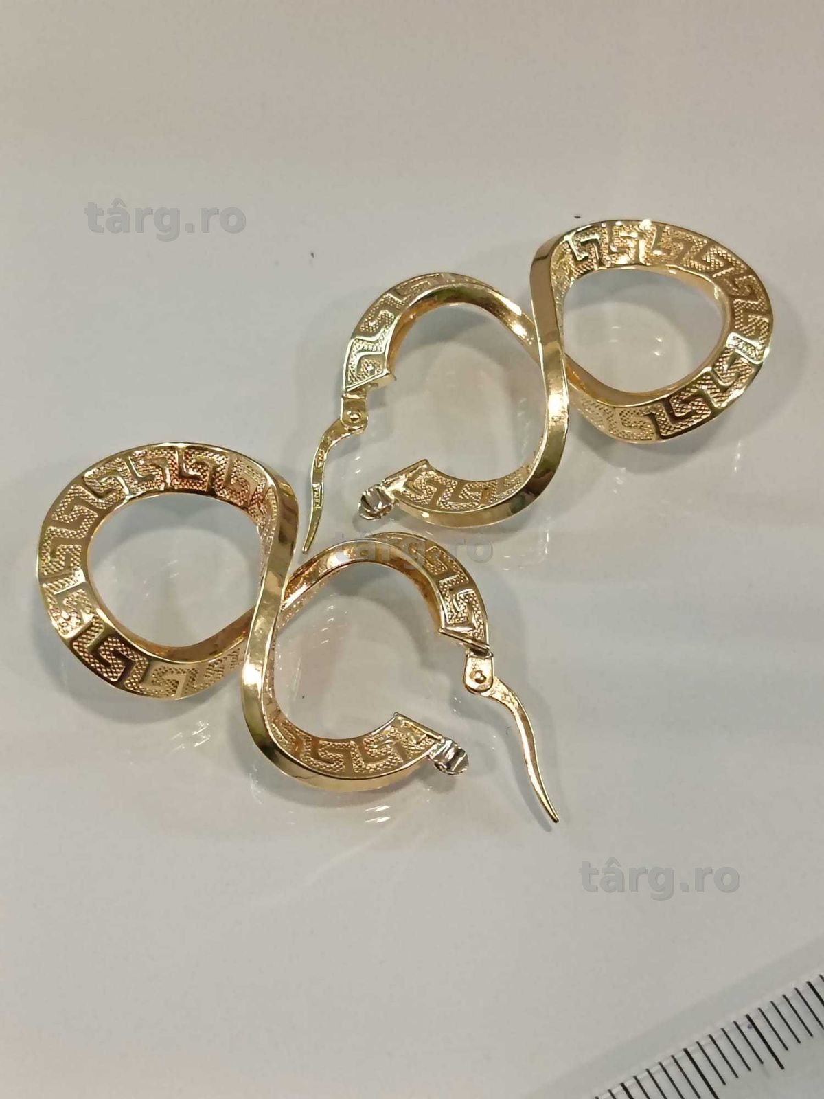 (AG41)Cercei aur, 18K b6170.3 Certificat de garantie 3