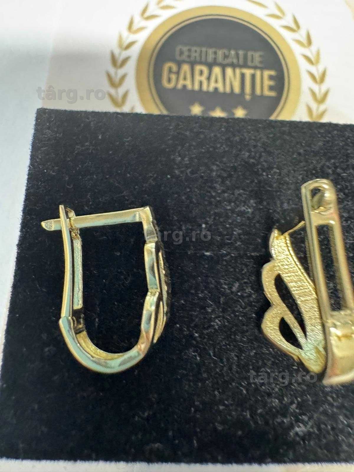 Cercei din aur 14k (69659.1/ 10 Pacurari 1) garantie 2 ani! 5