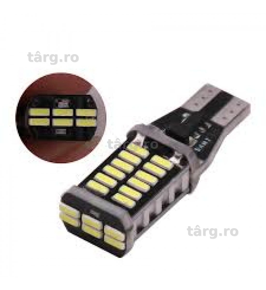 Bec Led T15-W16W/4014 Lumina Alb-Rece Sau Rosie Pe Bec(Can-Bus 100%)