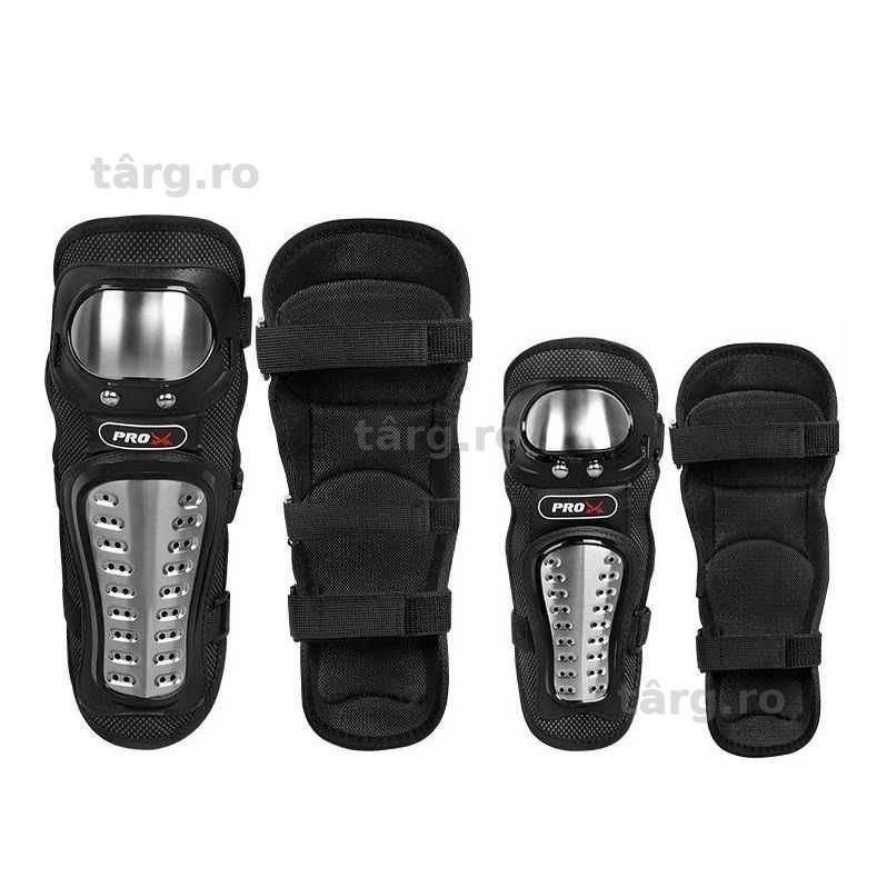 Set Protectii Moto pentru Genunchi si Coate, Usoare, Confortabile, Pentru Moto, Scuter, Bicicleta Negru 2
