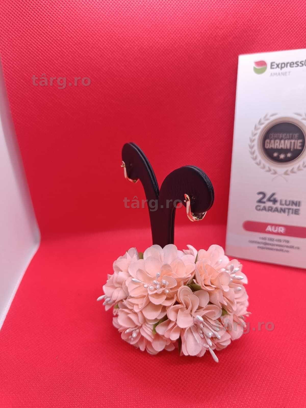 Cercei aur 14K 1.42g (Ag16 Moldova b32988) - Garantie 2 ani! 3