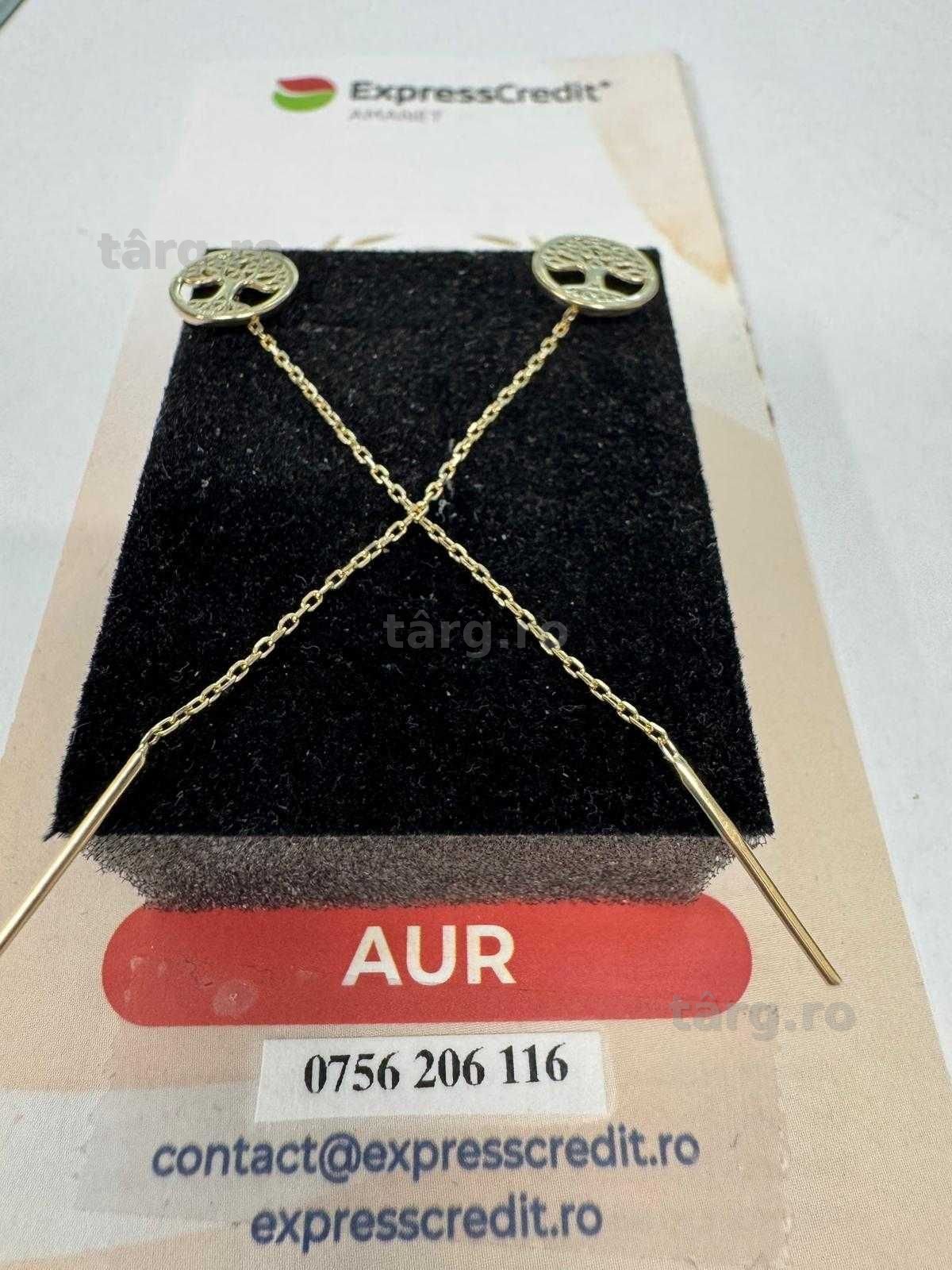 Cercei din aur 14k (70175.1/ 10 Pacurari 1) garantie 2 ani!