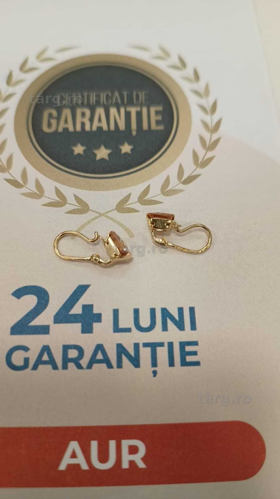 Cercei aur 14K 2.20gr [AG24 Harlau B.46250.1] - Garantie 2 ani! 4