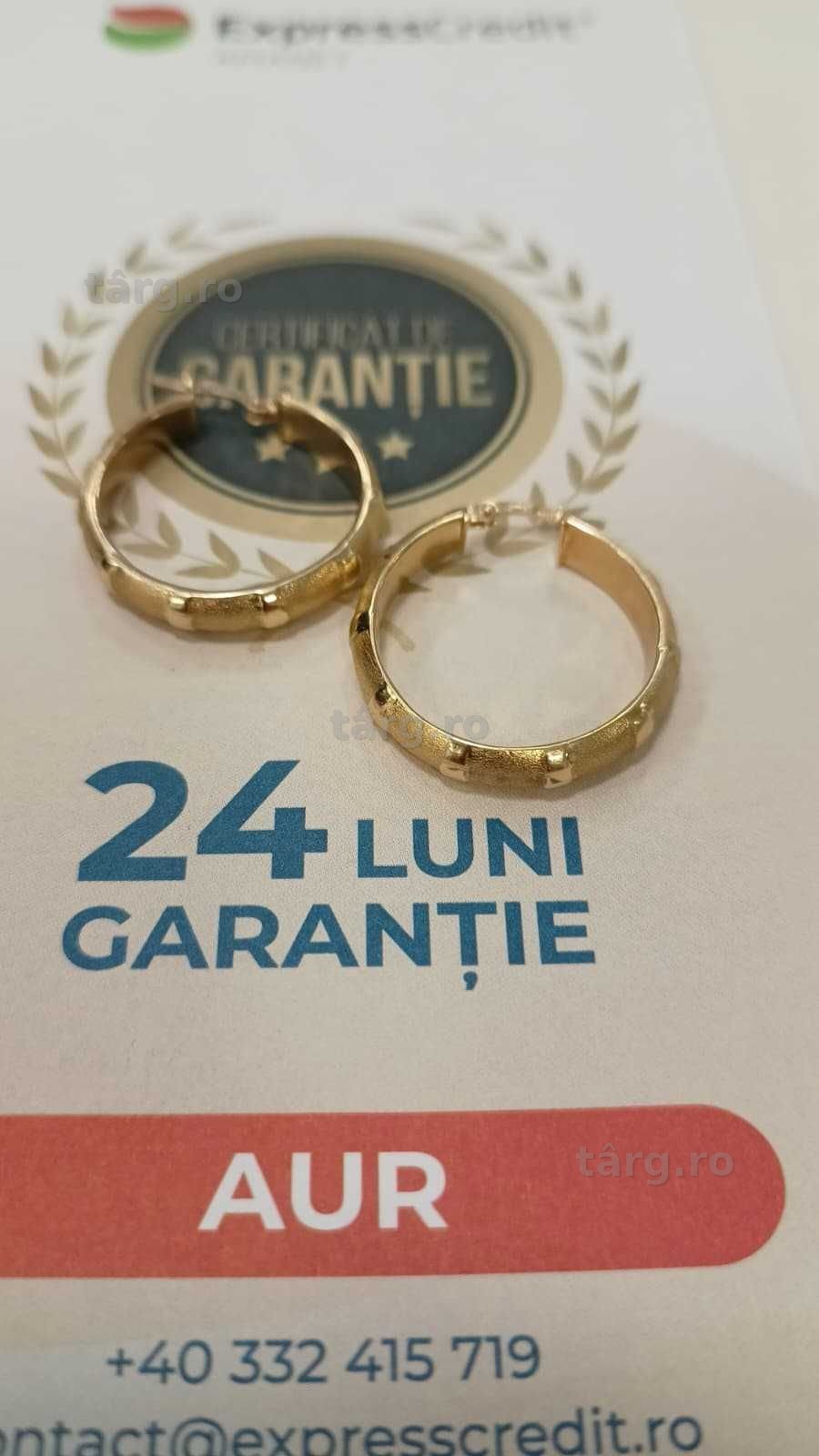 Cercei aur 14K 3.75gr [AG24 Harlau B.46323.1] - Garantie 2 ani! 2