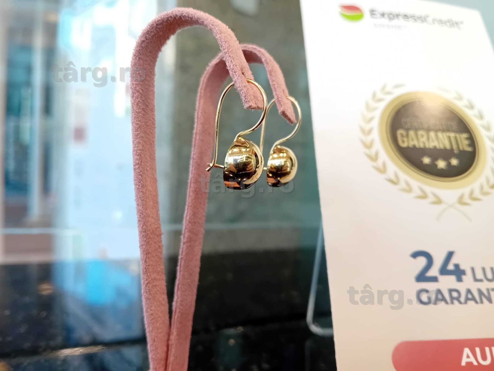 Cercei aur 14K 2.28g (Iulius Mall)(B-243) Garantie 2 ani! 2
