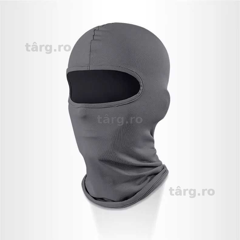 Cagula Moto, Unisex, Material elastic, respirabil, Marime universala, Gri