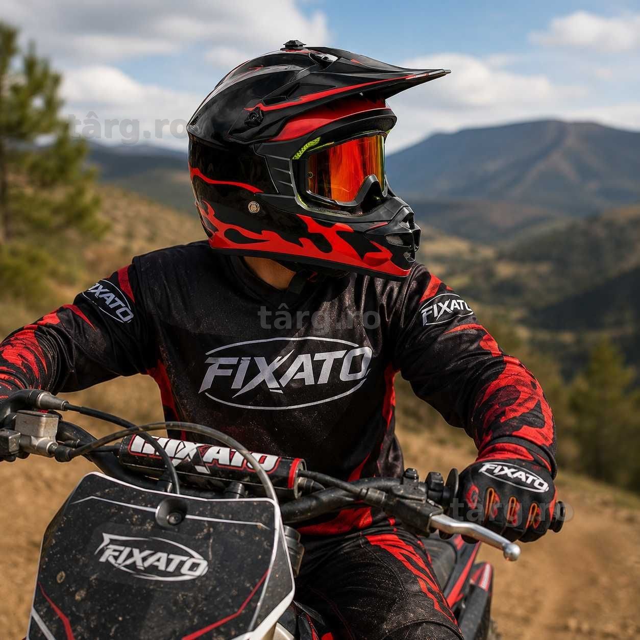 Casca Moto Enduro Cross ATV - S / M / L / XL - Rosu 2