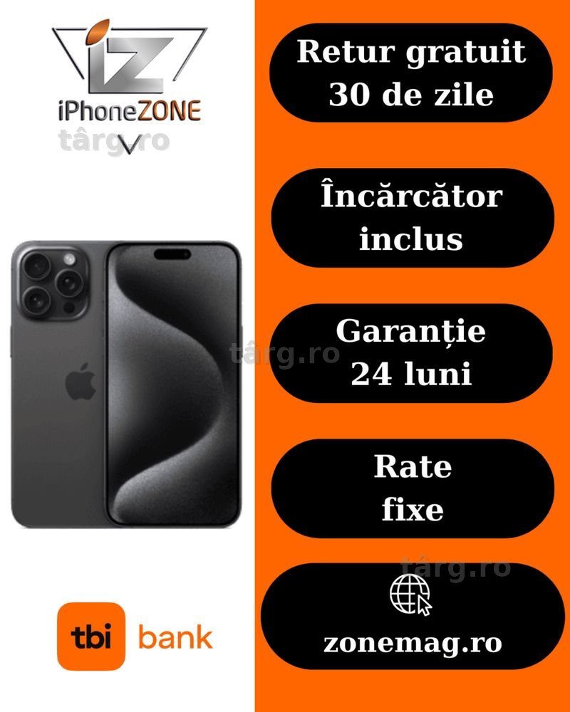 iphone 15 pro max 256gb 90% Grad A Garantie Rate - zonemag.ro