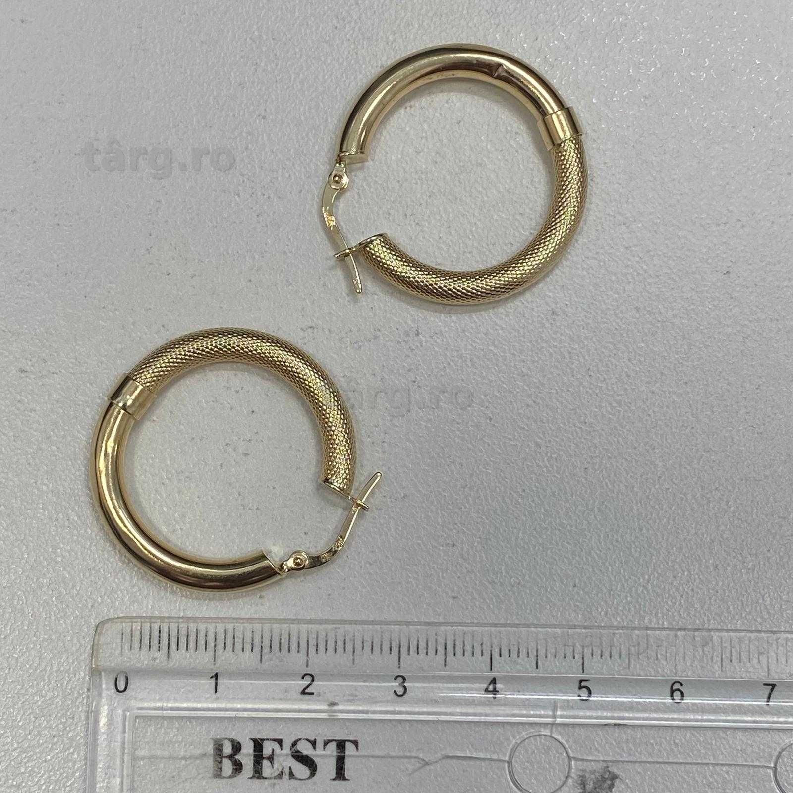 (AG13) Cercei aur 14k 3.20g (b.55983.6) Garantie 2 ani! 3