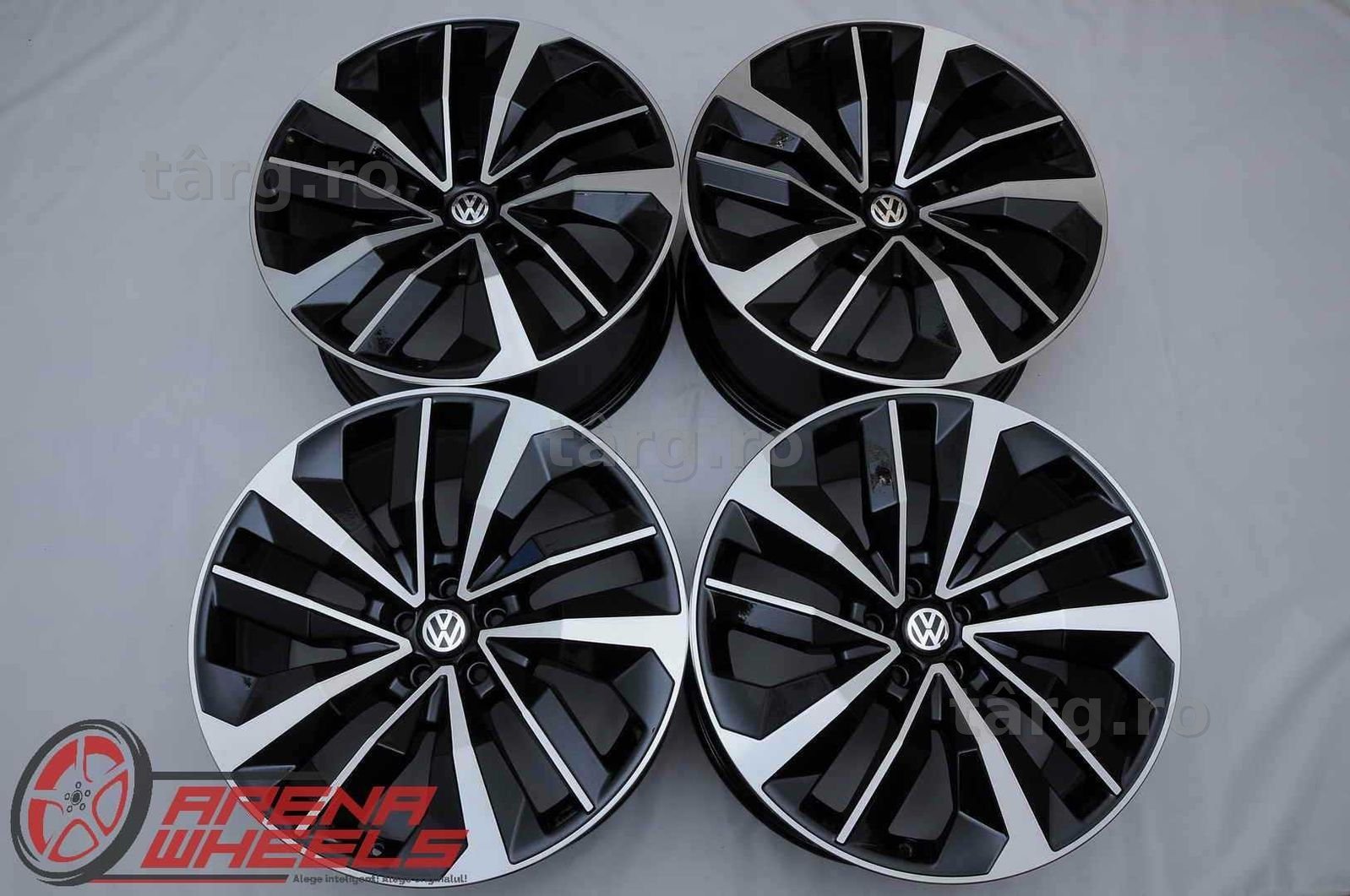 Jante Noi 20 inch Originale VW Touareg 3 CR R20 Negru Diamond Cut