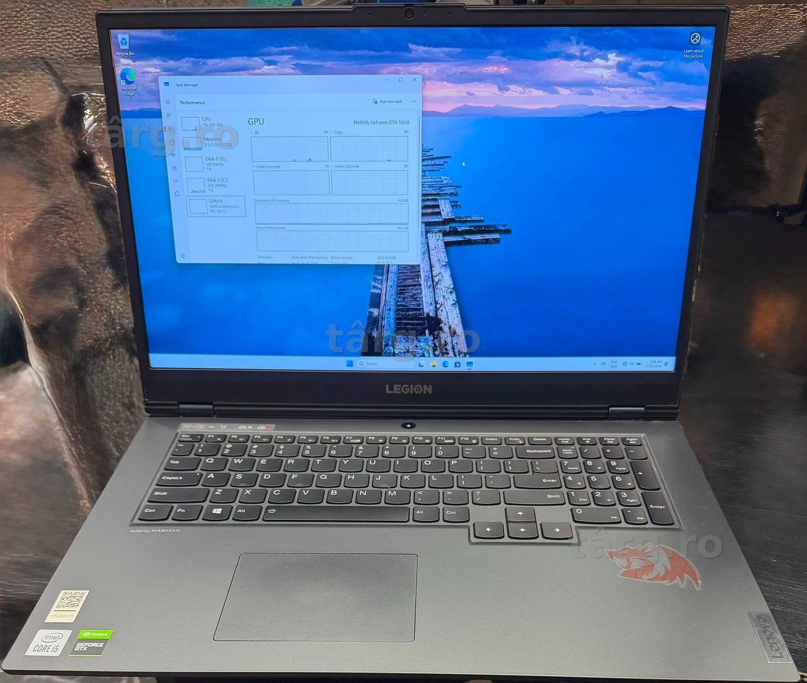 Hope Amanet P10/Laptop Lenovo Legion 5, i5-10300H,32 GB, 1650-4GB 2