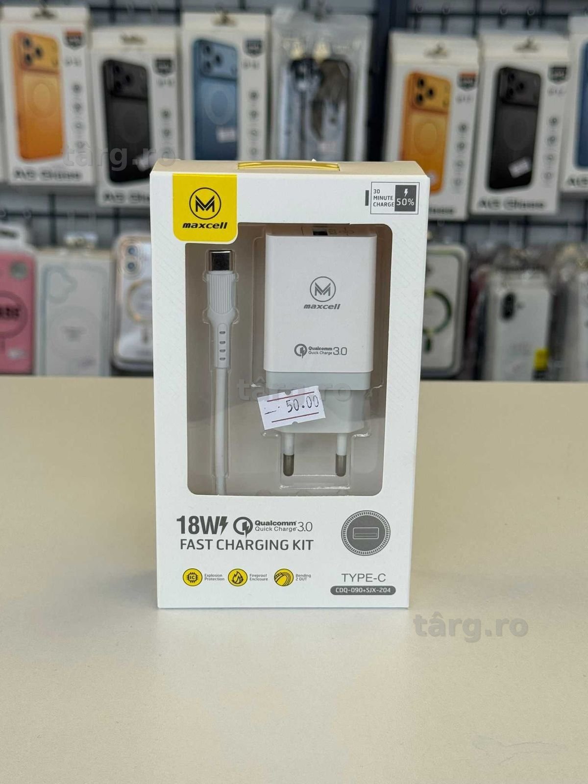Incarcator cu cablu USB A- USB C, 18W
