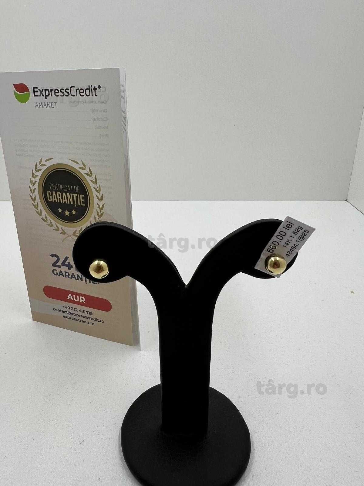 Cercei Aur 14K 1.52g (Ag25 Belvedere B.42494) Garantie 2 ani! 2
