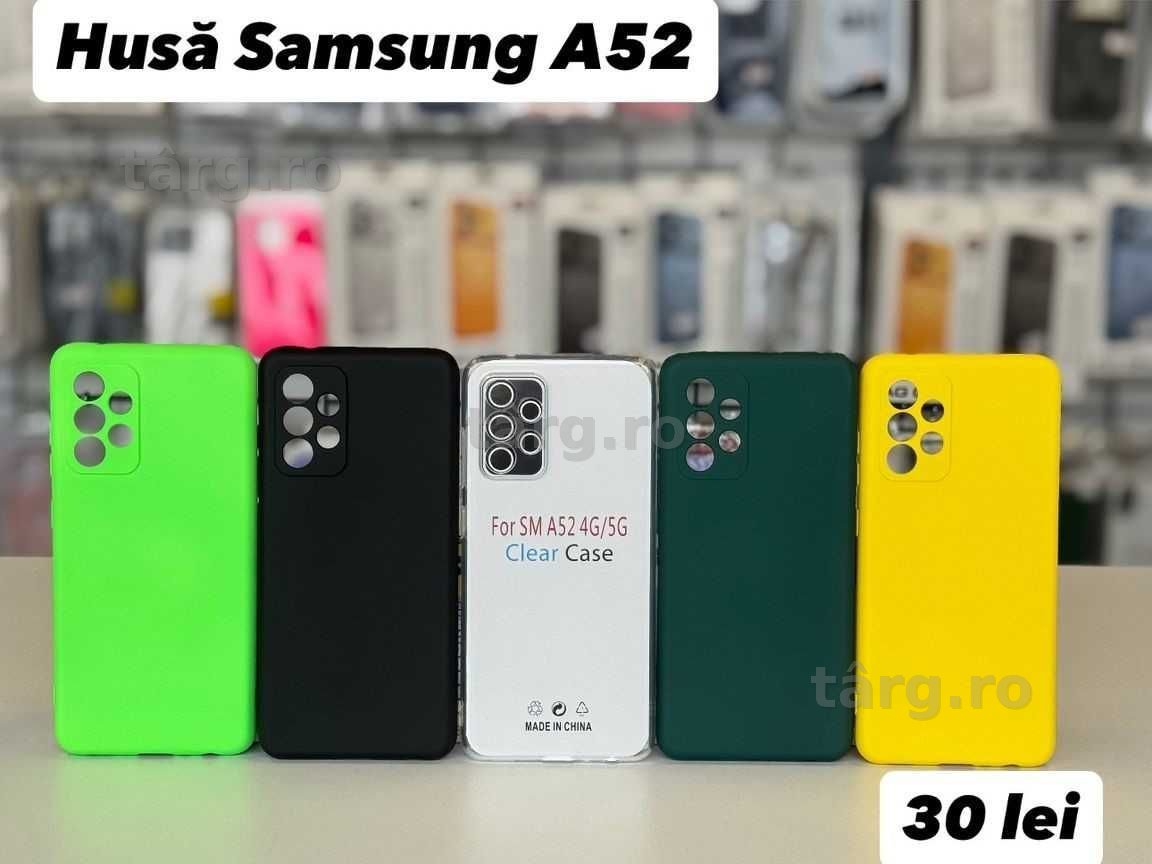 Husa silicon, folie, cablu incarcator Samsung A52 2