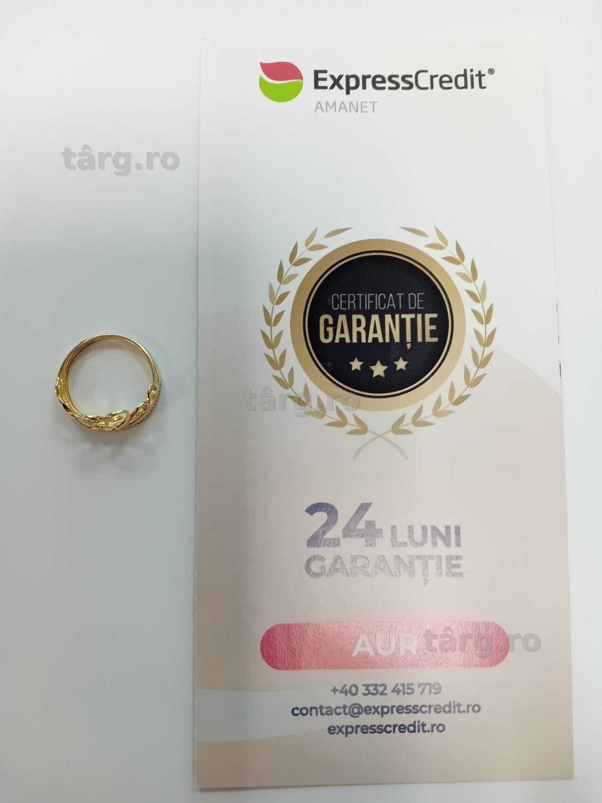 (Ag33) Inel Aur 14K/Garantie 2 ani