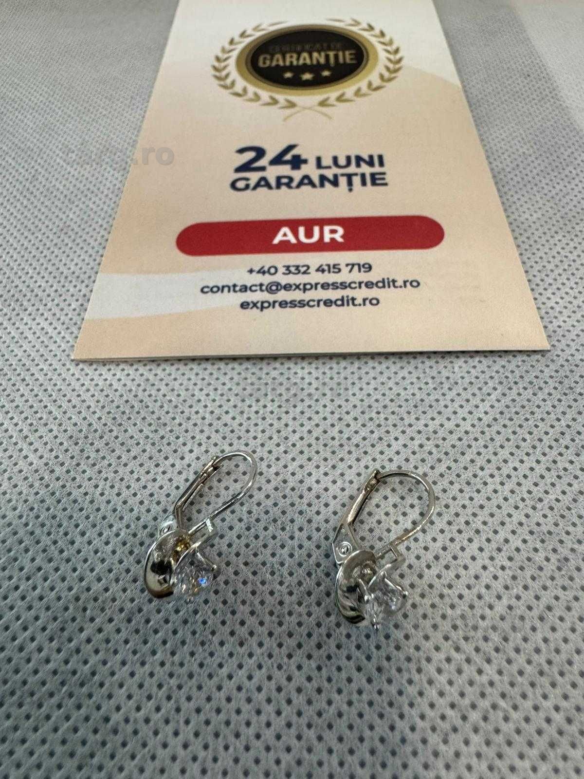 (Ag41) Cercei aur 14K B6288.2 - Certificat de garanție!