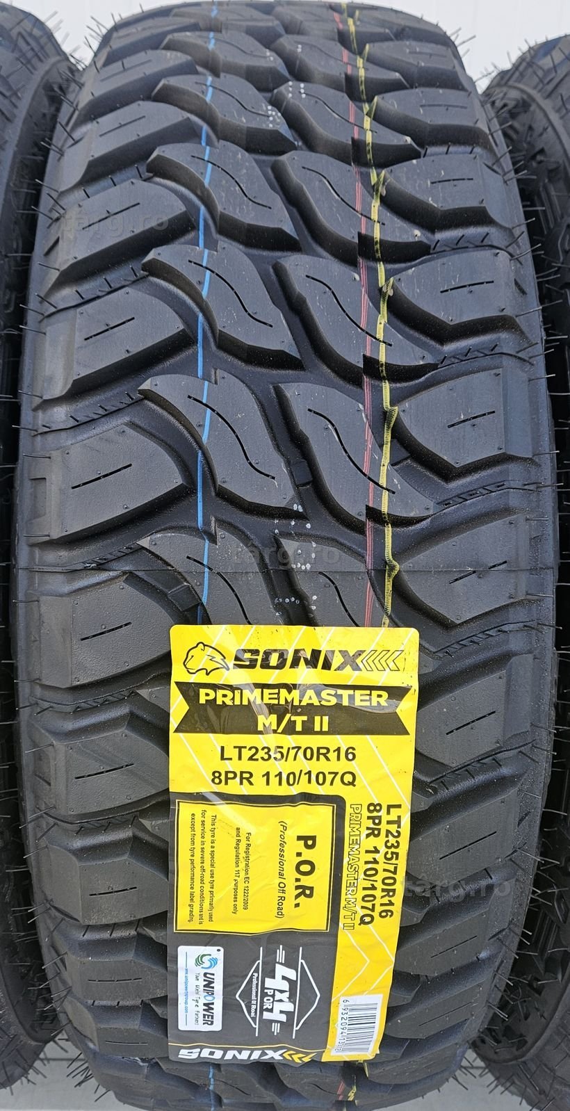 235/70 R16, 110Q, SONIX Primemaster M/T, Anvelope Mud Terrain M+S 3