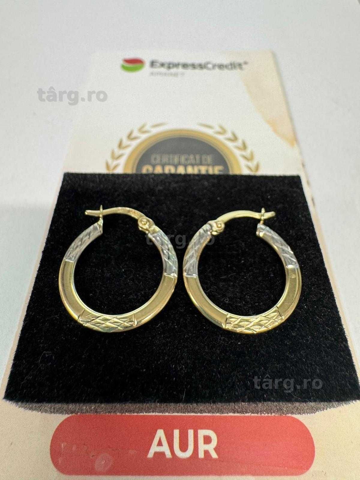 Cercei din aur 14k (70089.4/ 10 Pacurari 1) garantie 2 ani! 2