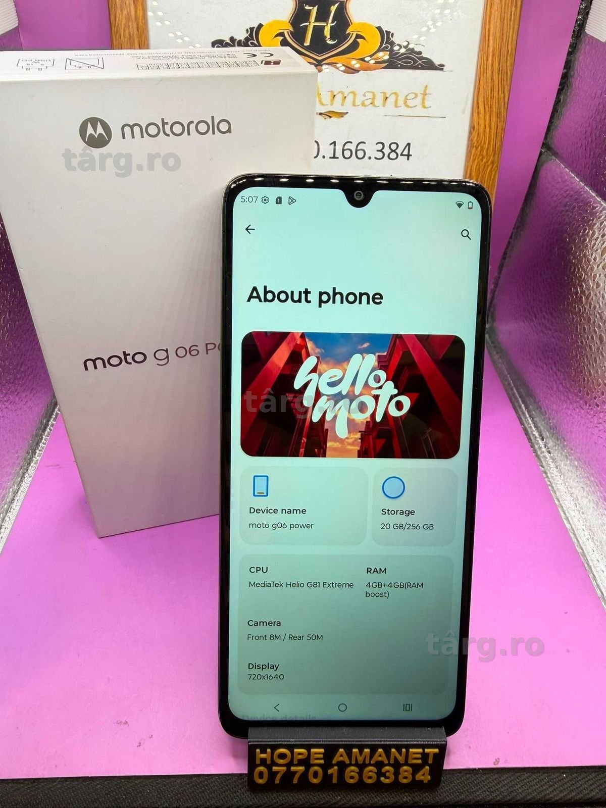 HOPE AMANET P2-Moto g06 power la cutie 256 GB/4RAM 2