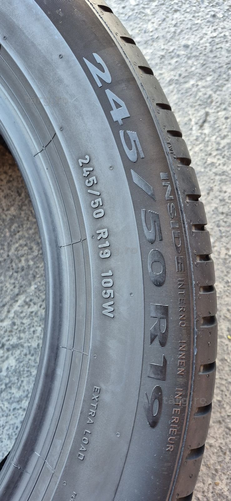 4 anvelope vara Pirelli 245/50/19.Pretul este pe bucata. 7