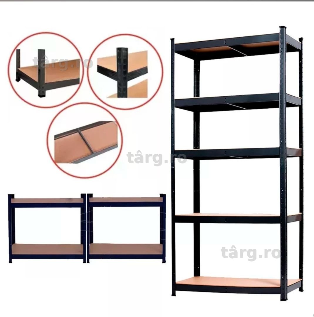 Raft rezistent LEZITER 150x70x30 cm 150 kg negru