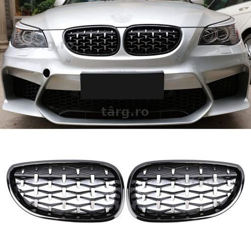 Grila sport BMW seria 5 E60 negru model Diamond Style