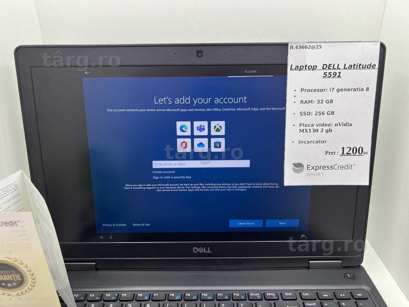 Laptop Dell Latitude 5591 (Ag25 Belvedere B.43662) Garantie 2 ani! 3