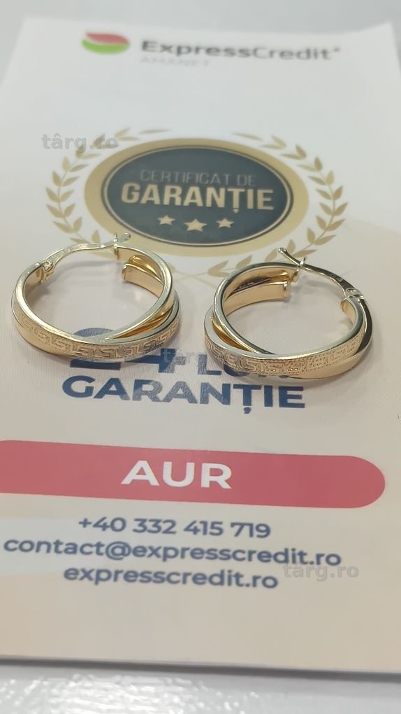 Cercei aur 14k Ag20 Dancu b30141 Garanție 2 ani 3