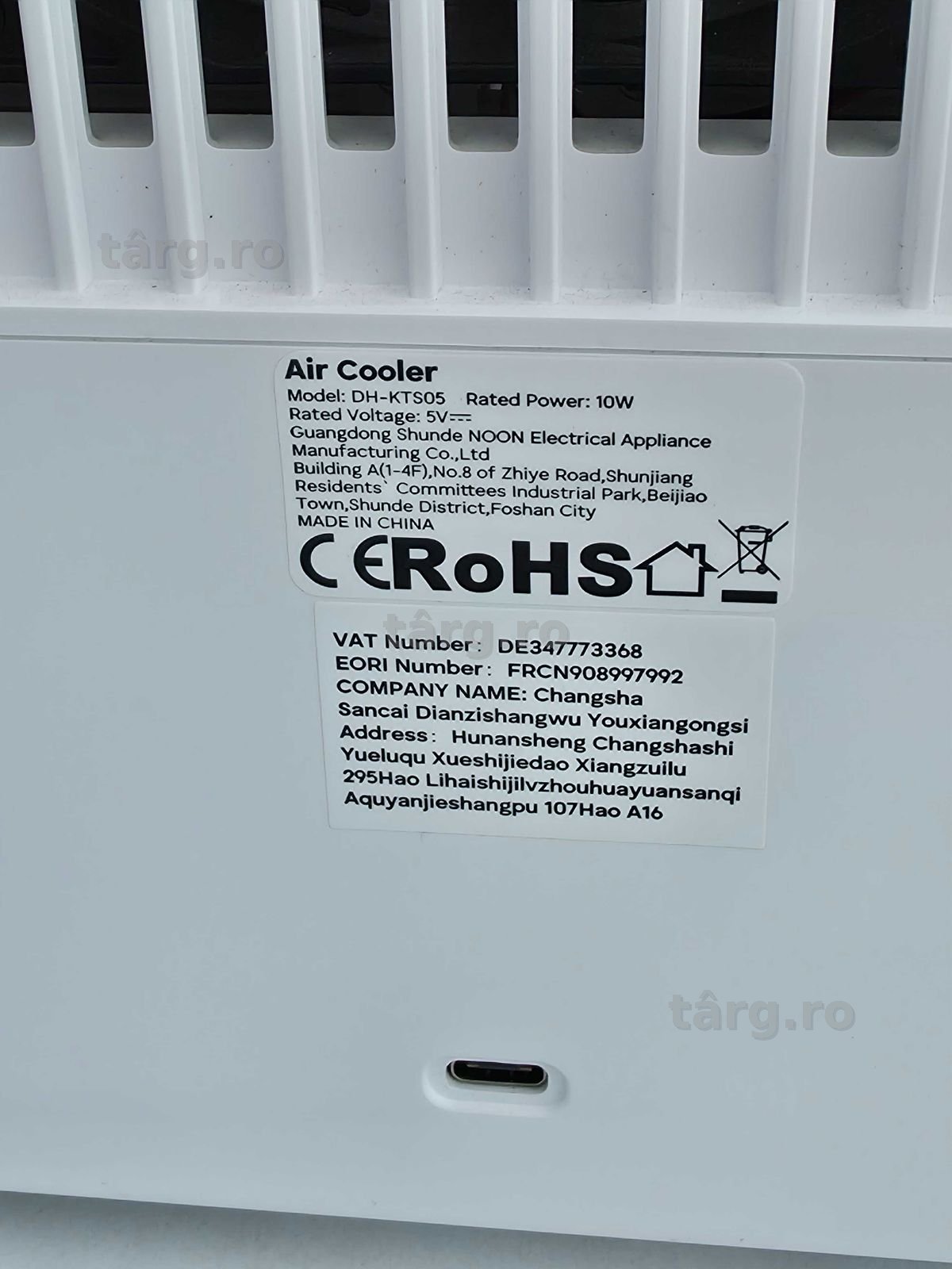 Mini climatizator portabil Air Cooler DH-KTS05 Ventilator cu pulverizare apa 3