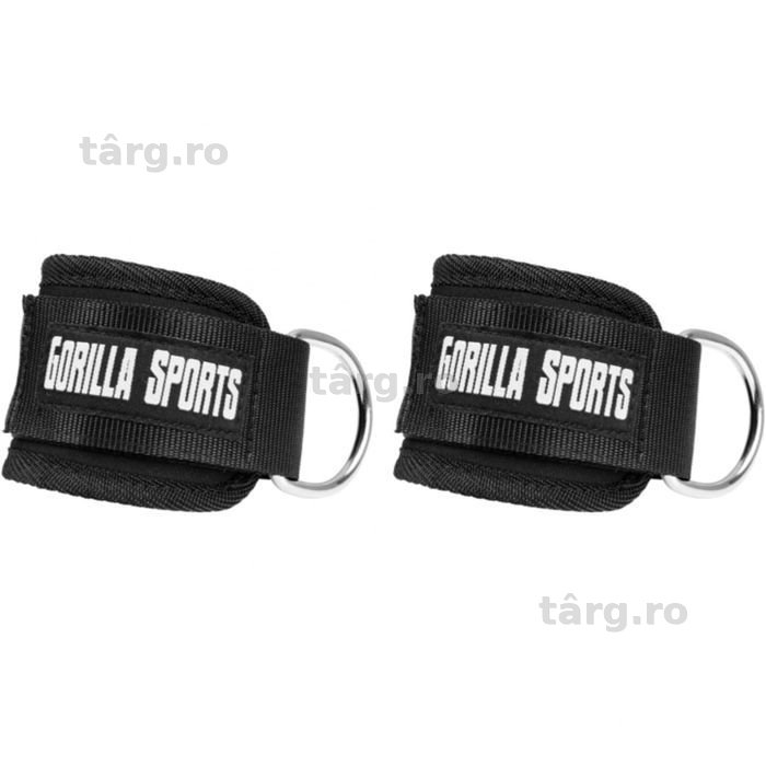 Set curele din nailon pentru picioare cu căptușeală, Gorilla Sports