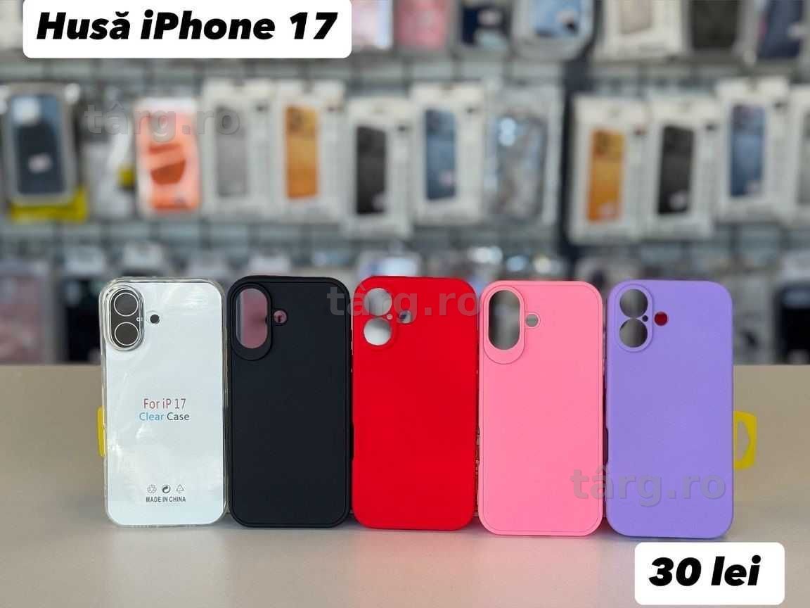 Husa silicon, folie, cablu, incarcator iPhone 17 2