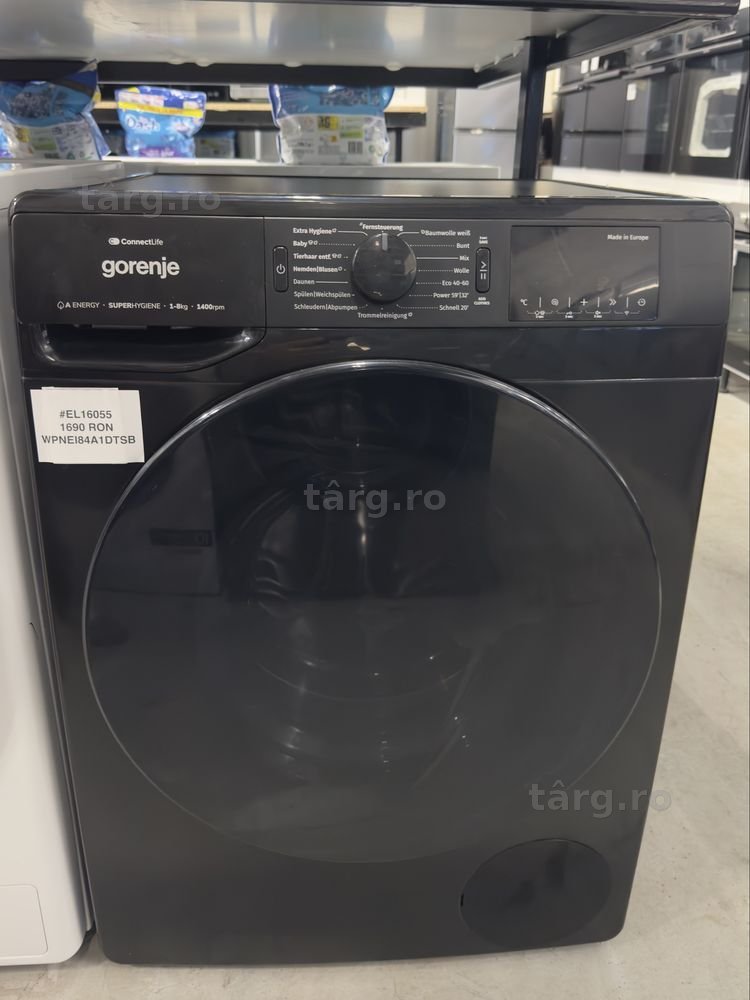 Mașină de spălat rufe 8 kg Gorenje WPNE184A1DTSB, factura si garantie 12 luni