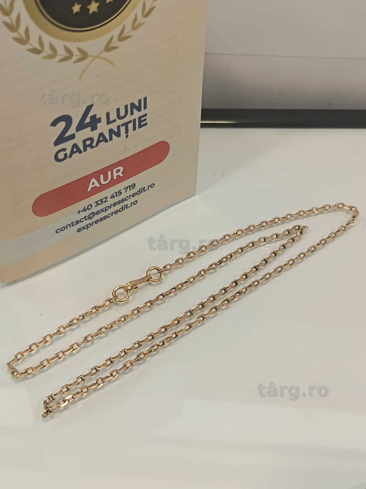 (AG41) Lant aur, 9K B6103 - Certificat de garantie!