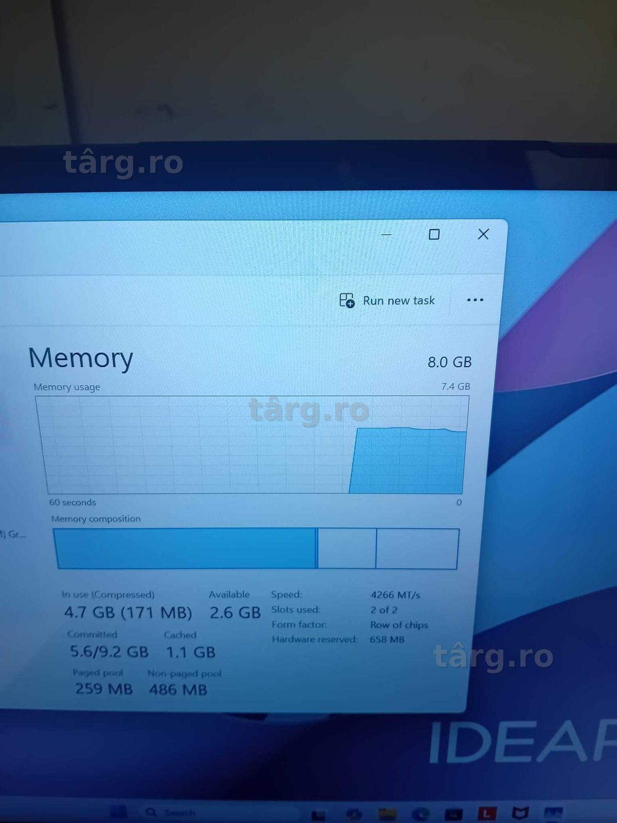 (Ag33) Laptop Lenovo Ideapad AMD Ryzen 5 7530U Radeon Graphics 8 GB RAM 512 GB SSD /Garantie 2 ani 4