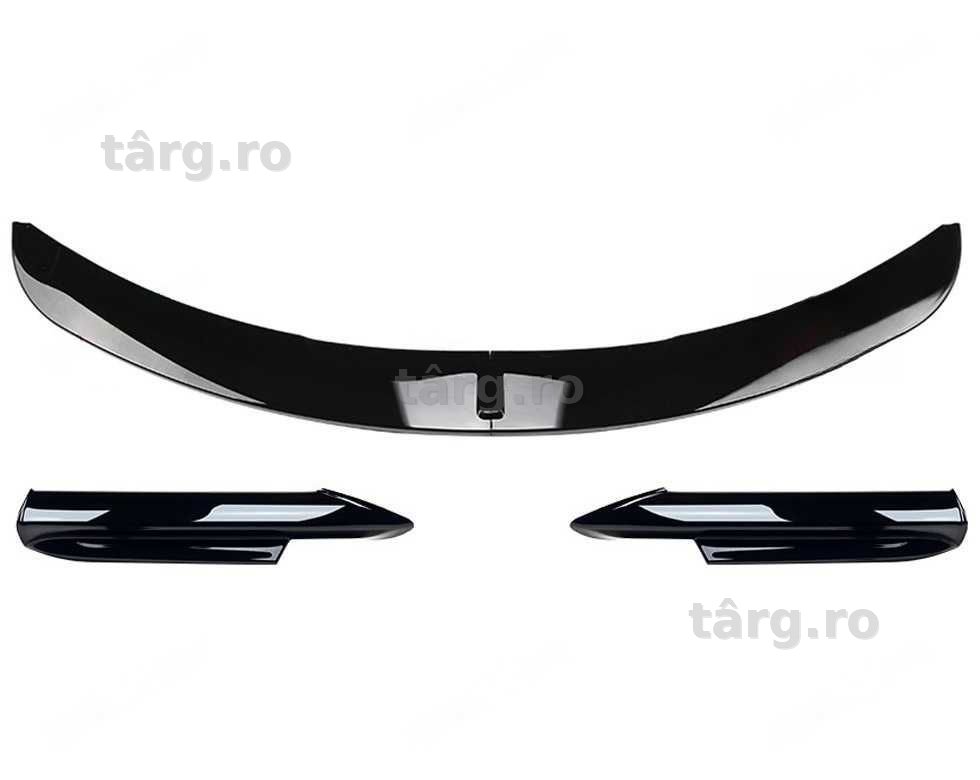 Prelungire Lip Complet Cu Splitere BMW E90 NFL cu Bara Fata M Pachet, Negru lucios