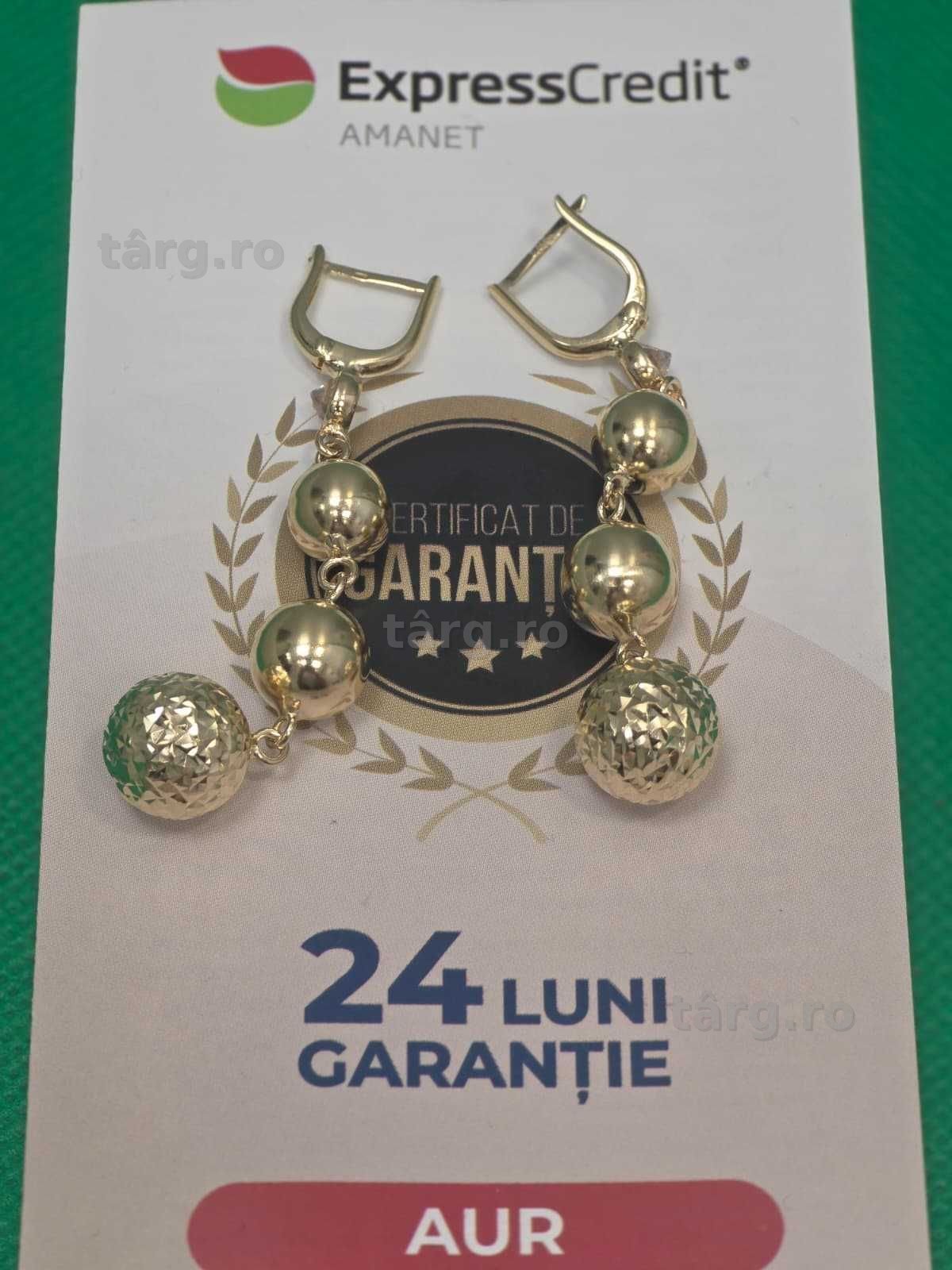 Cercei aur 14K 8.63g [Ag45 Bacau1 B.7157.1.44] 2