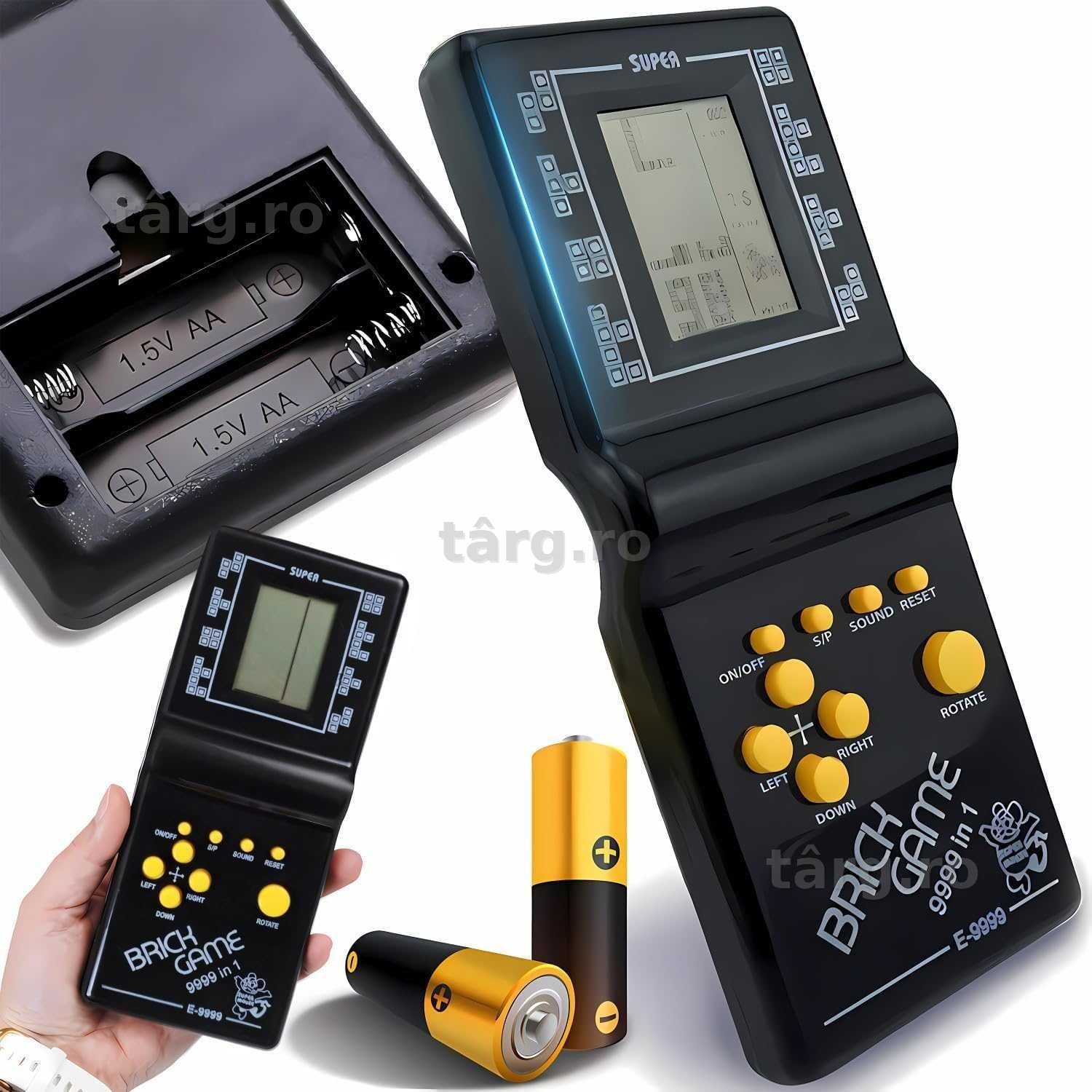 Tetris retro portabil cu 9999 jocuri logice si puzzle copii adulti