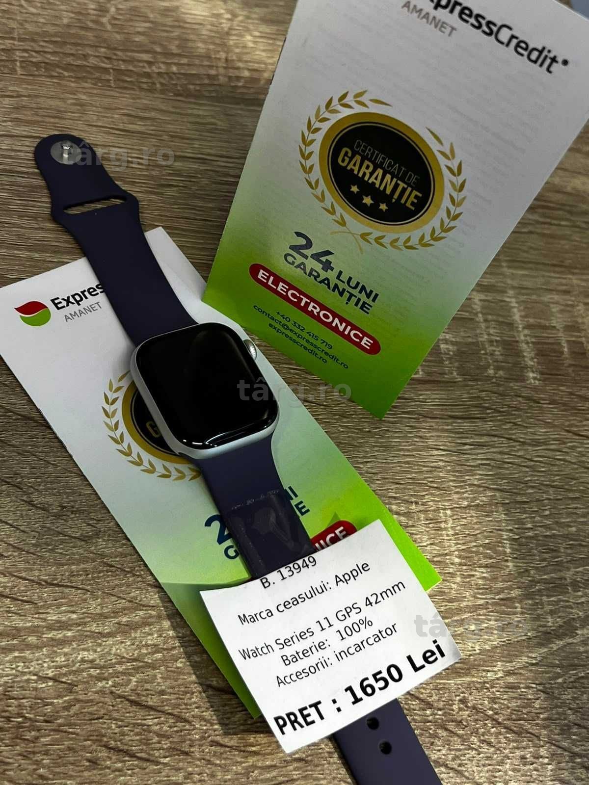 (AG42 Roman) Smartwatch Apple series 11 B.13949 Garantie 2 ani