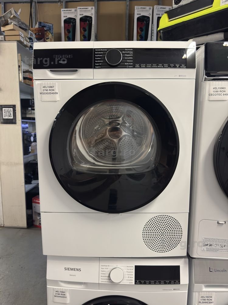 Uscător de rufe cu pompa de caldura Siemens 8kg WQ33G2D40/09
