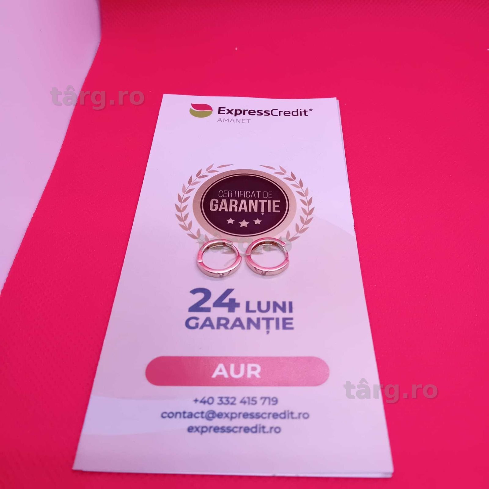 Cercei aur 14k 1.84g (Ag4 Dacia B50839.1) Garantie 2 Ani 3