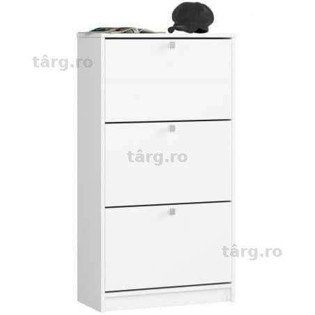 Pantofar alb/stejar 3 usi