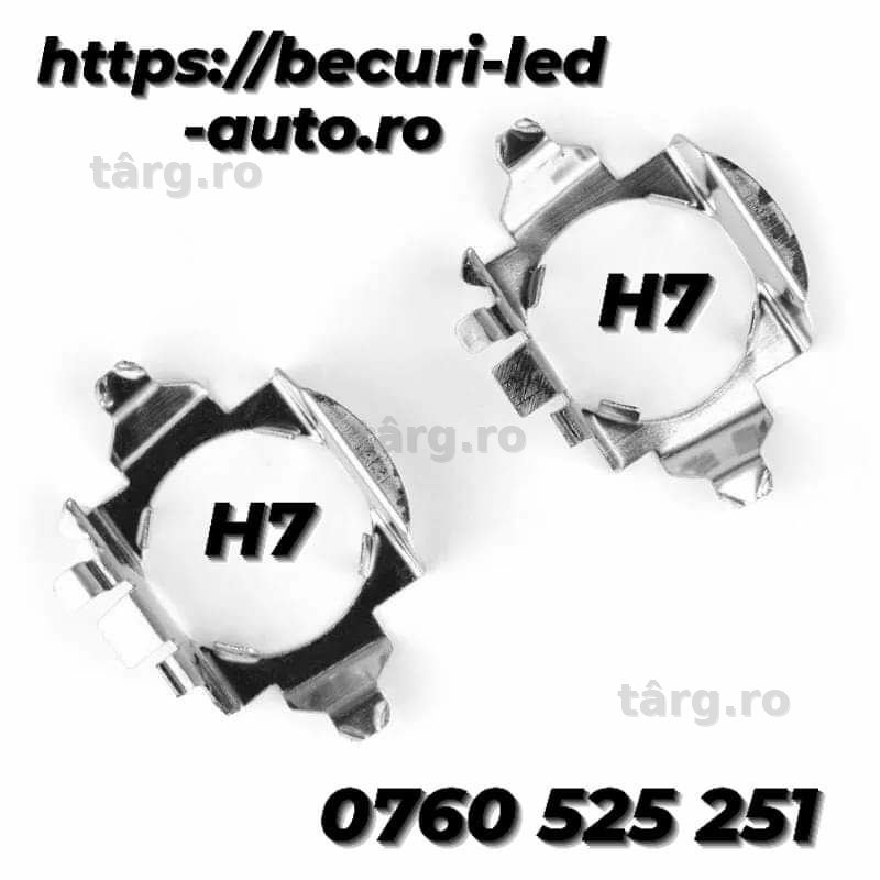 Set Două Adaptoare Pentru Led H7 (Audi,Mercedes, BMW,Skoda, etc).