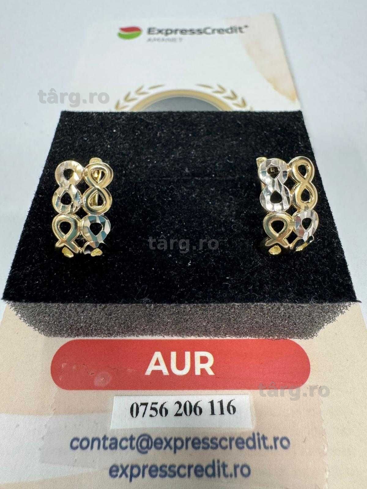 Cercei din aur 14k (70158.6/ 10 Pacurari 1) garantie 2 ani!