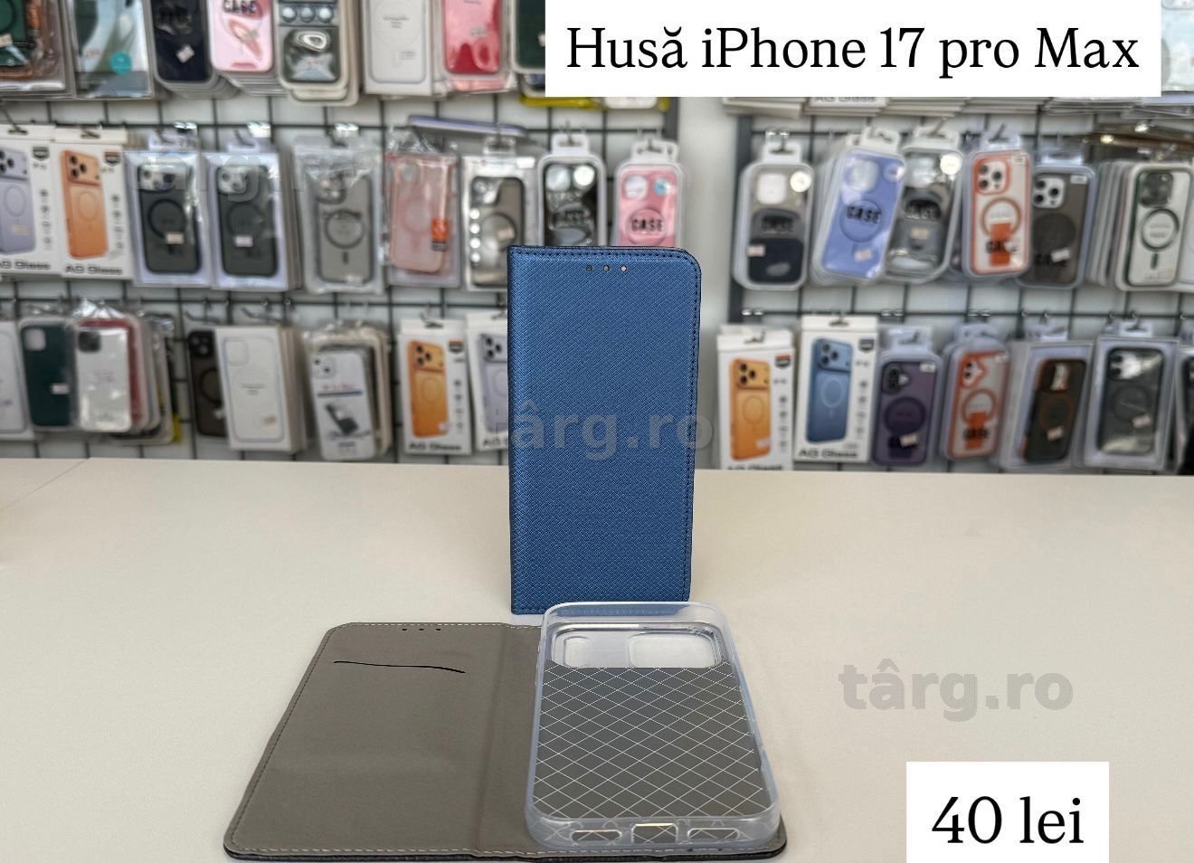 Husa tip carte - piele ecologica - iPhone 17 Pro Max 2