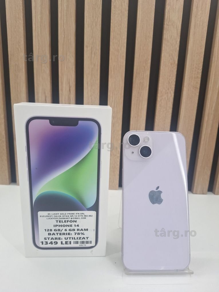 IPhone 14 128Gb 78% Baterie Gantie/Factura #60678