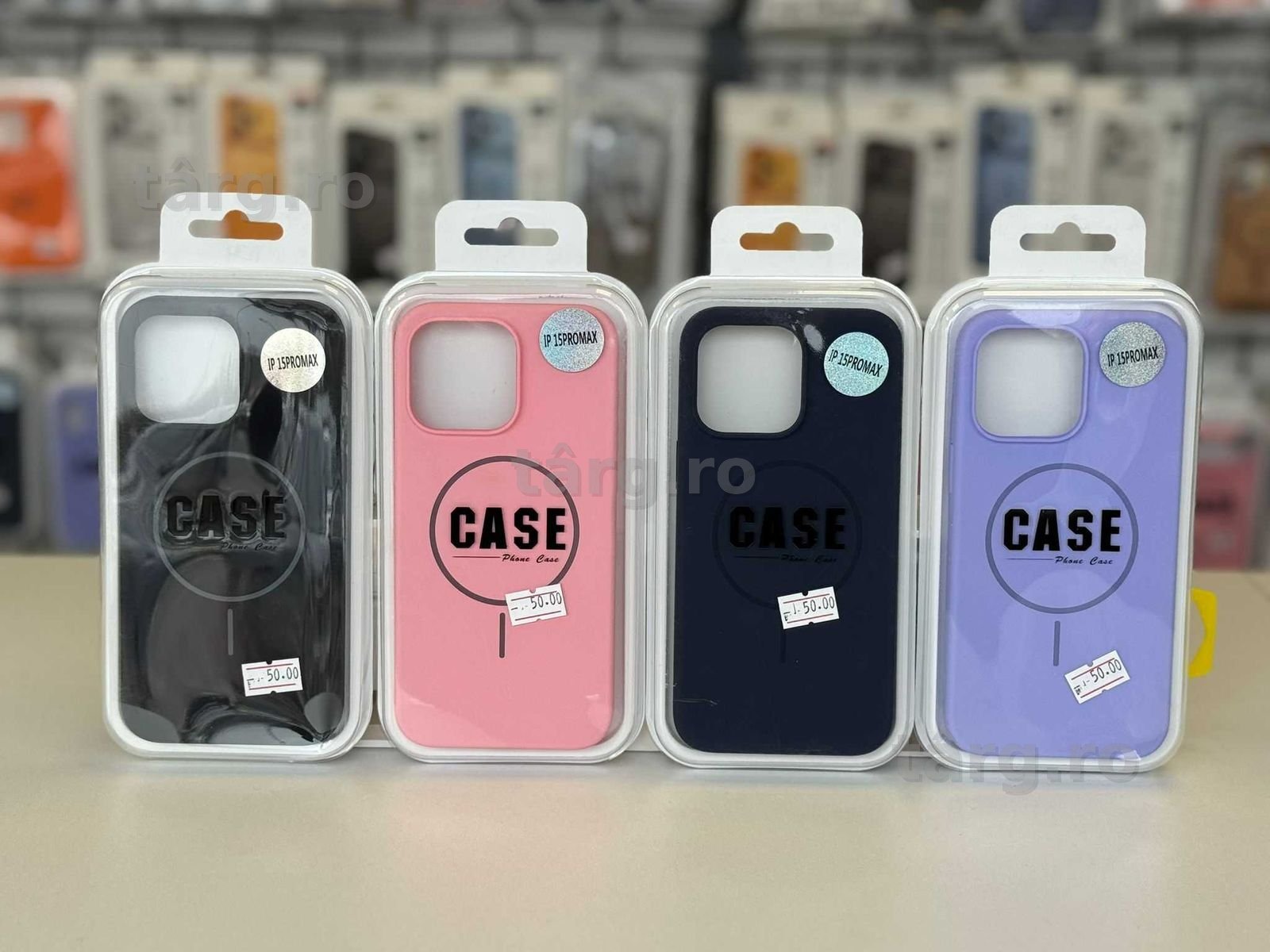 Husa silicon cu MagSafe, folie, cablu, incarcator iPhone 15 Pro Max
