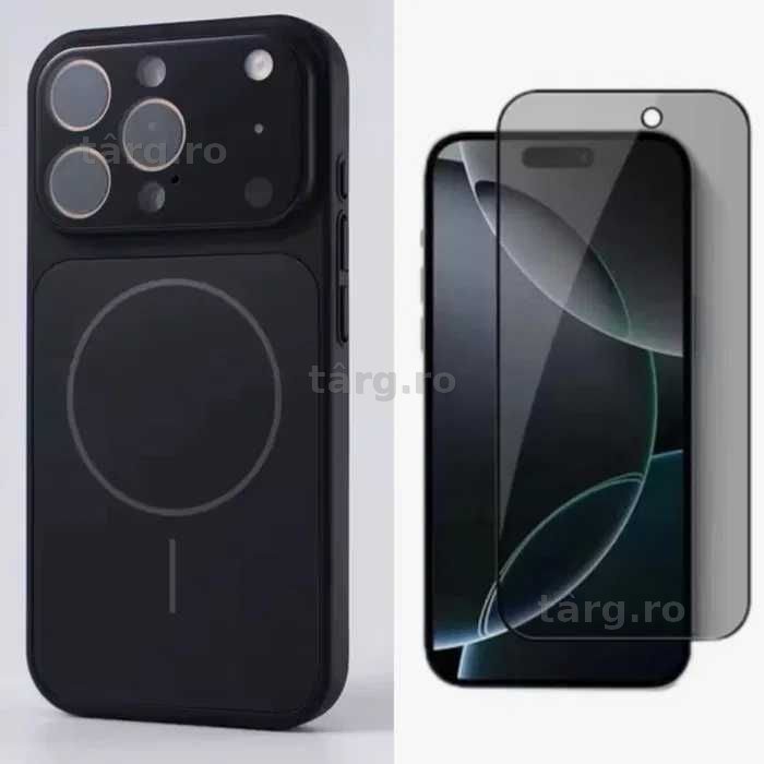 Husa MagLens si Folie Sticla Privacy Iphone 17/17 PRO/17 PRO MAX 2